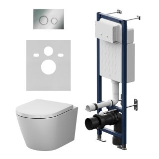 Инсталляция Am.Pm ErgoFit с подвесным унитазом Aquaspin и клавишей IS110151.851900